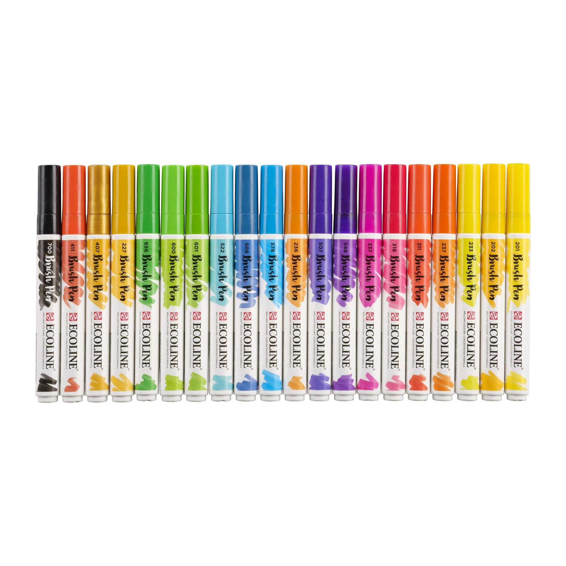 Talens Ecoline Brush Pens – Pinselspitze, wasservermalbar, 20er Set