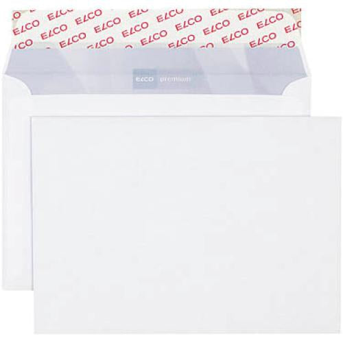 Elco Couvert B6 (176 × 125 mm), ohne Fenster, haftklebend (Optifix), hochweiss, 100 g/m² – 500 Stk.