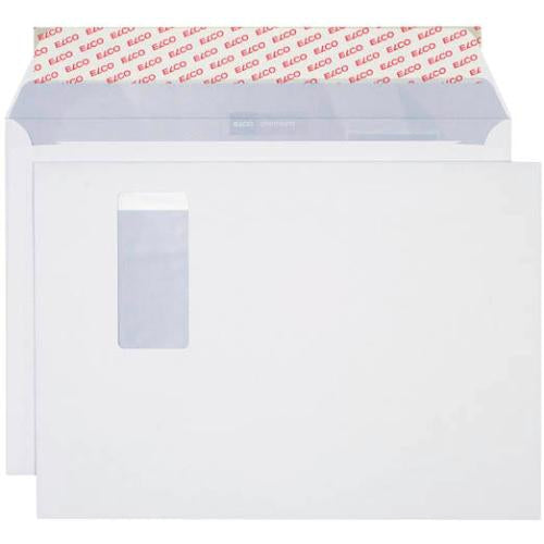 Elco Couvert C4, Fenster links, hochweiss, 120 g/m², mit Innendruck – 250 Stk.