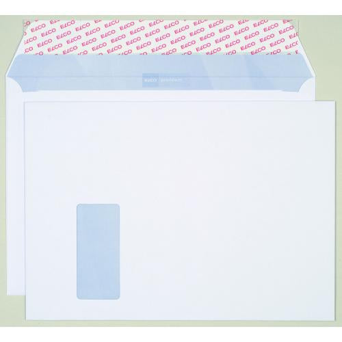 Elco Couvert C4, Fenster links, hochweiss, 120 g/m², mit Innendruck – 250 Stk.