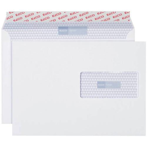 Elco Couvert C5, Fenster rechts, selbstklebend, hochweiss, 100 g/m², mit Innendruck – 500 Stk.