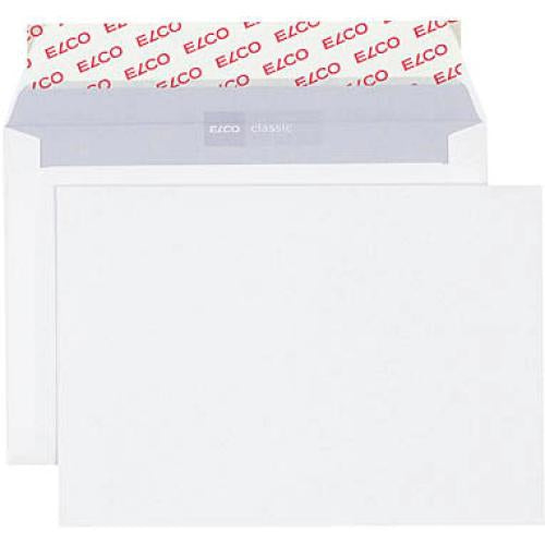 ELCO Couvert C6 (114 × 162 mm), ohne Fenster, haftklebend (Optifix), hochweiss, 100 g/m² – 500 Stk.