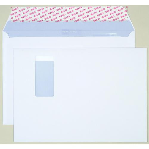 Elco Couvert C4 (324 × 229 mm), mit Fenster, selbstklebend, weiss, 120 g/m² – 250 Stk.