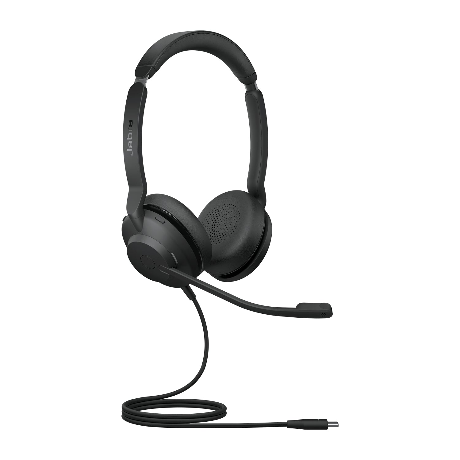 Jabra Evolve2 30 SE – Duo Headset, On-Ear – USB-C, klappbares Boom-Mikrofon – Schwarz – für PC/Mac/Mobile