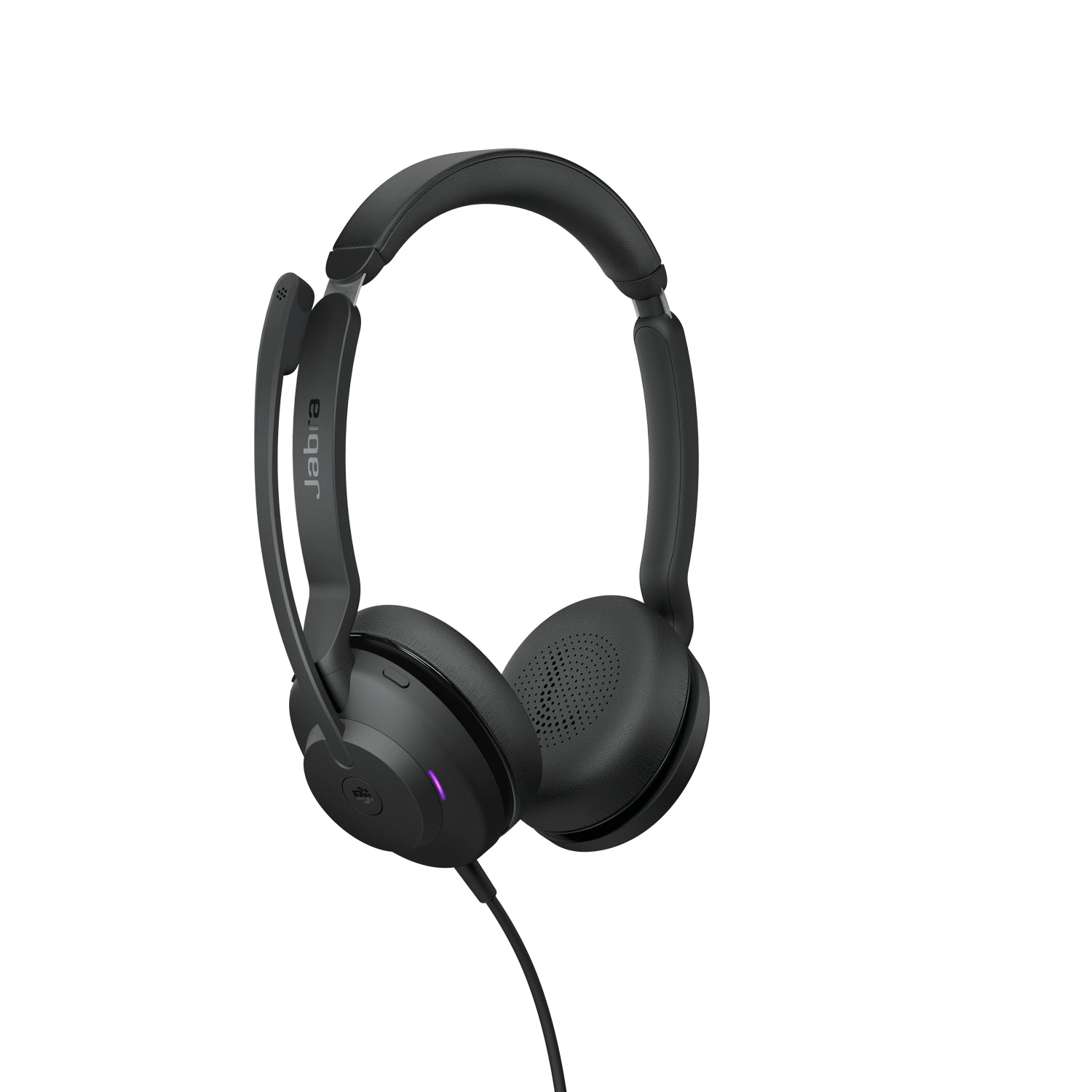 Jabra Evolve2 30 – Duo Headset – USB‑A – klappbares Boom-Mikrofon, offen – schwarz – für PC/Mac