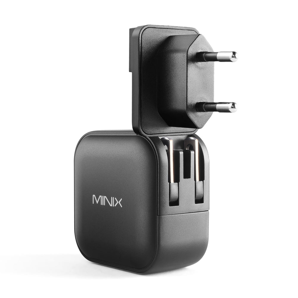 MINIX NEO P1 Netzteil – 65 W, 2× USB-C + 1× USB-A, PD, QC, GaN – für Smartphones, Tablets