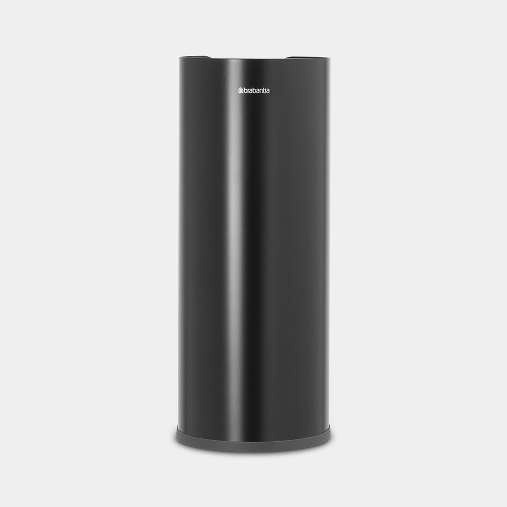 Brabantia Toilettenpapierständer – Stahl, schwarz matt, für 3 Rollen, 13,2 × 13,2 × 32,1 cm