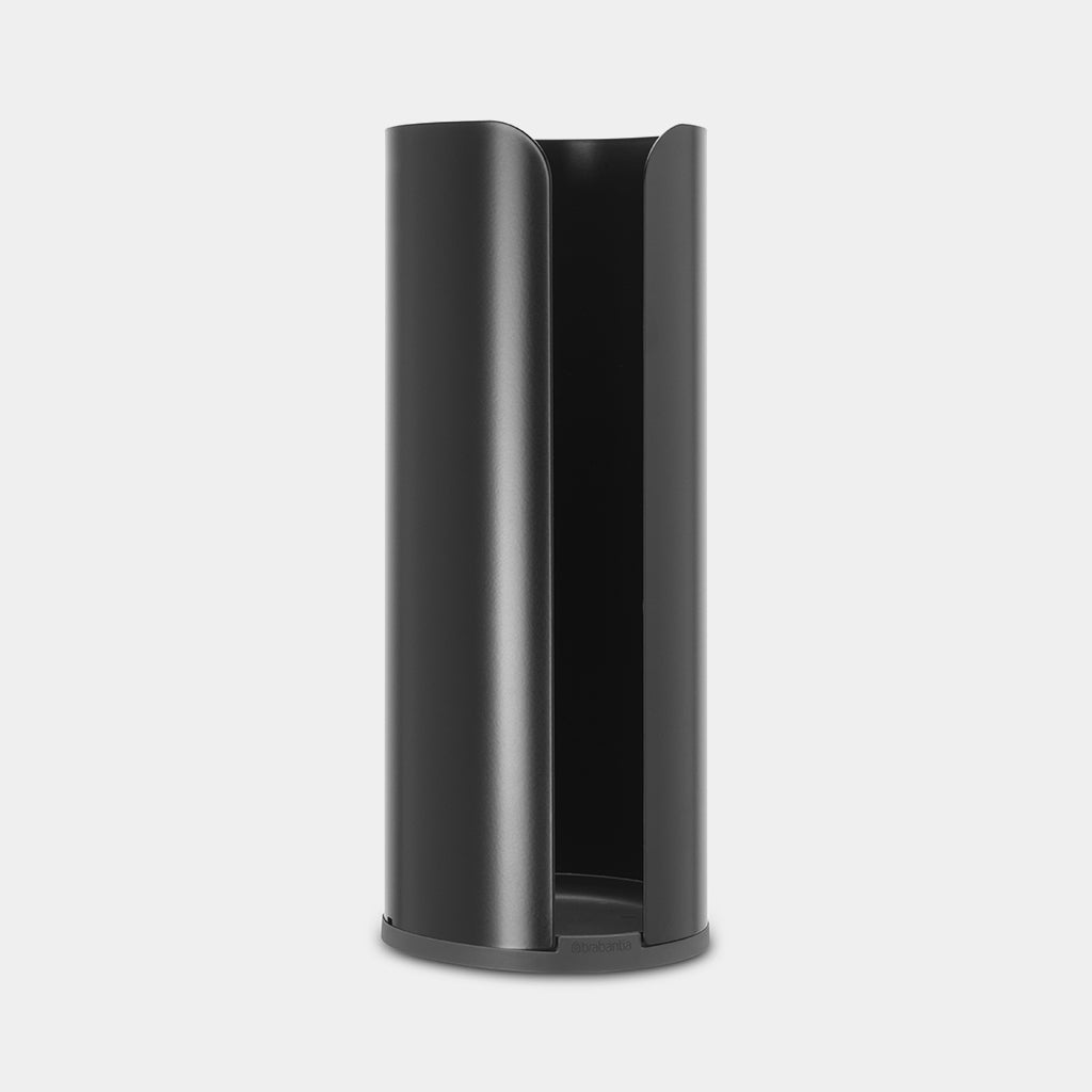 Brabantia Toilettenpapierständer – Stahl, schwarz matt, für 3 Rollen, 13,2 × 13,2 × 32,1 cm