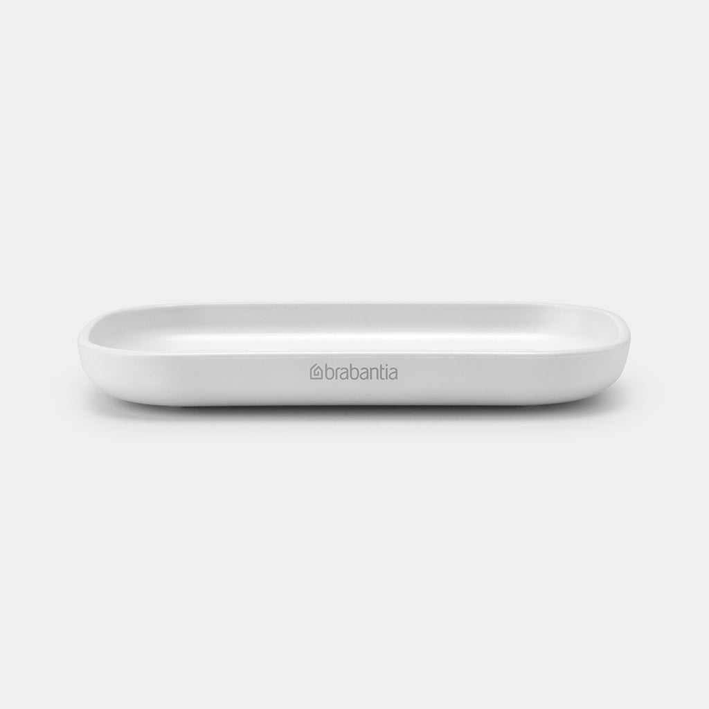 Brabantia Seifenschale – Kunststoff, 13,5×8,1×1,6 cm, Weiss, rechteckig