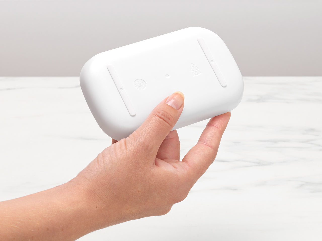 Brabantia Seifenschale – Kunststoff, 13,5×8,1×1,6 cm, Weiss, rechteckig