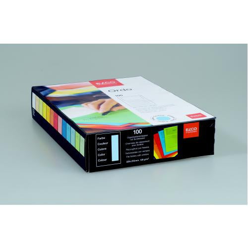 Elco Sichtmappe A4 – sortiert, Papier, 100er-Pack