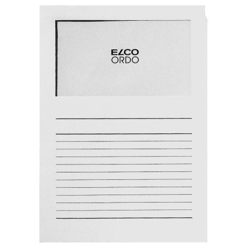 Elco Sichtmappe A4 – Weiss, Papier, 100er-Pack