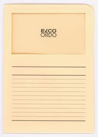 Elco Ordo Classico Sichtmappe A4 – 100er-Pack, Hellchamois, Papier, Sichtfenster