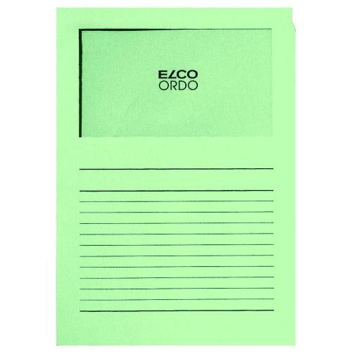 Elco Sichtmappe A4 – Grasgrün, Papier, 100er-Pack