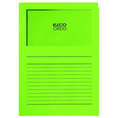 Elco Sichtmappe A4 – intensivgrün, Papier, 100er-Pack