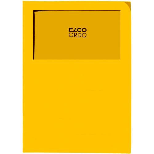Elco Sichtmappe A4 – Goldgelb, Papier, Fronttasche, 100er-Pack