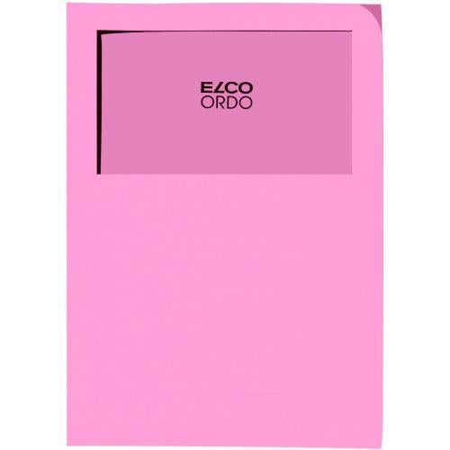 Elco Sichtmappe A4 – Pink, Papier, Sichtfenster, 100er-Pack