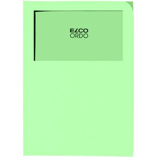 Elco Sichtmappe A4 – Grasgrün, Papier, Fronttasche, 100er-Pack