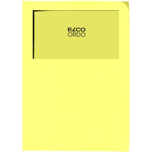 Elco Ordo Classico Sichtmappe A4 – 100 Hüllen, Gelb, Papier