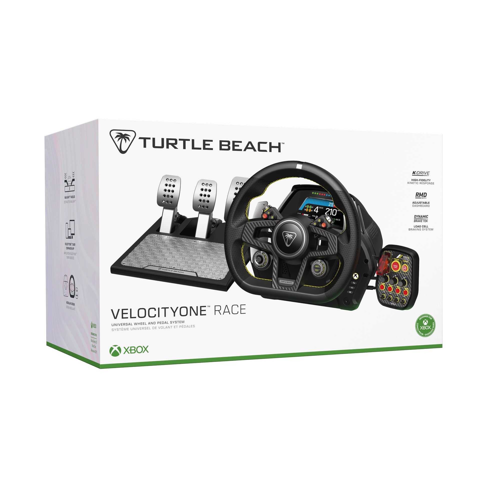 Turtle Beach VelocityOne Race – Lenkrad + Pedale – USB (kabelgebunden), Kraftrückkopplung, für Xbox & PC