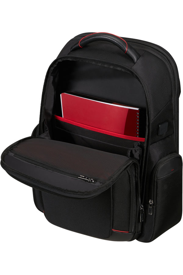 Samsonite Pro-DLX 6 3V Notebook-Rucksack – für Notebooks bis 17,3", RFID-Fach, USB-Anschluss, Nylon, schwarz