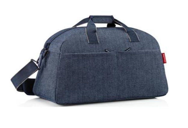 Reisenthel Reisetasche Overnighter Plus – 45 l, Canvas, Fischgrät Dunkelblau