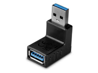 Lindy USB-A (Stecker) auf USB-A (Buchse) Adapter, USB 3.2 Gen 1, 90° abgewinkelt