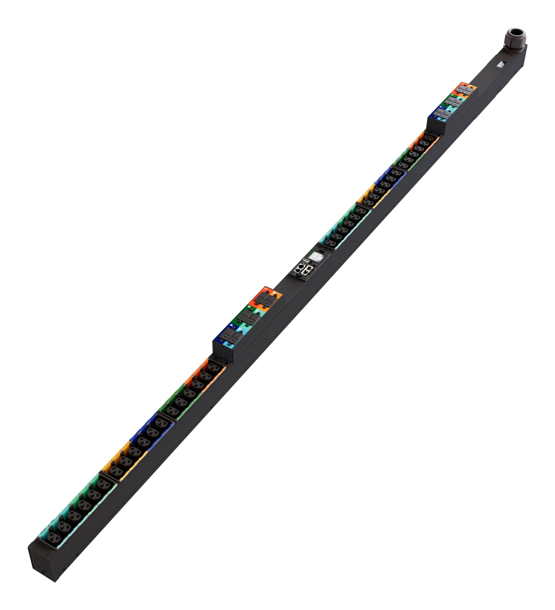 Vertiv Rack-PDU Metered 0U, 3-phasig 43,4 kW, 36×C13/C19, Stecker Typ E/F, 3,05 m, 1×USB – schwarz