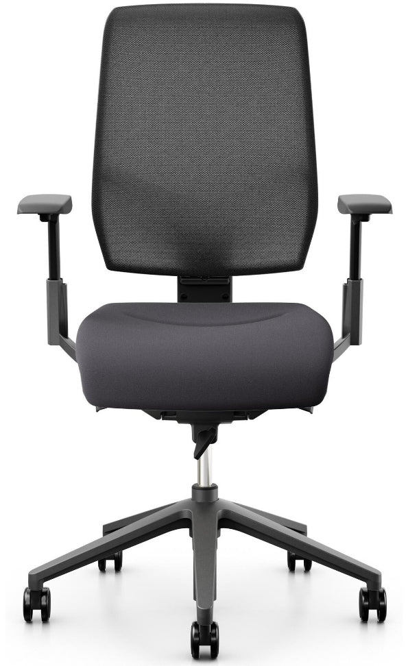 Giroflex Bürostuhl 68 – Sitzhöhe 40–52 cm, 120 kg, Dunkelgrau