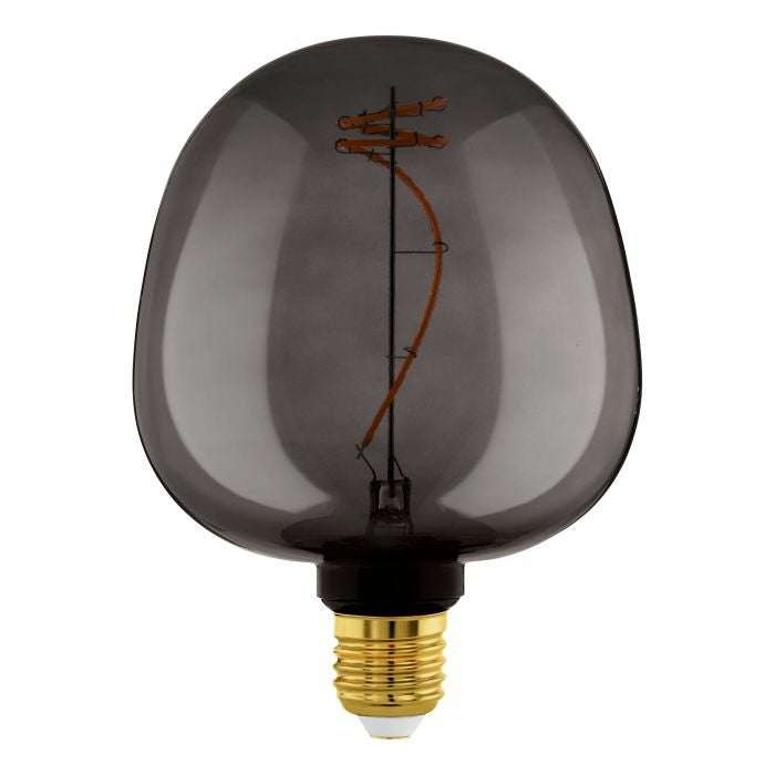 EGLO Globe G125 LED-Leuchtmittel E27 – 4 W dimmbar, 40 lm, 2000 K warmweiss, 360°, schwarz
