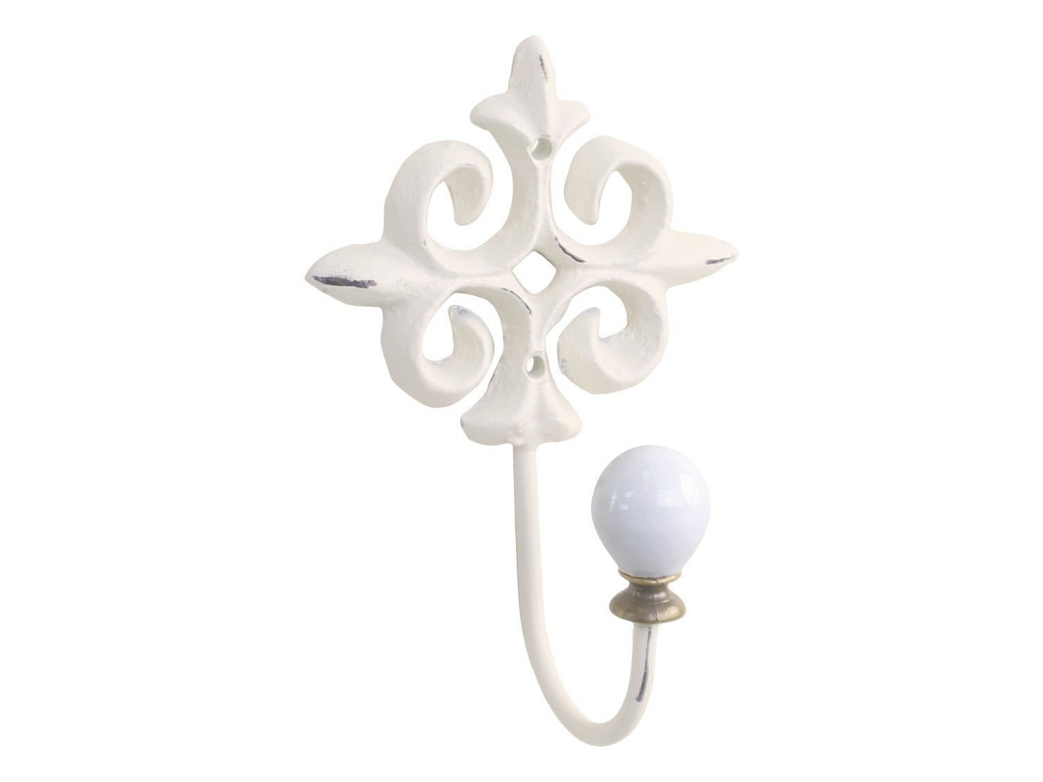 Chic Antique Haken – Eisen – Weiss – 85 × 130 mm