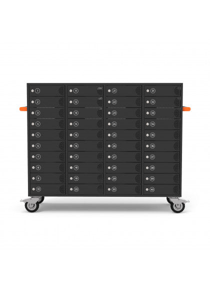 Port Designs 901969 – Ladeschrank für 40 Geräte, bis 14", abschliessbar, mit Rollen, 1'426 × 520 × 1'210 mm
