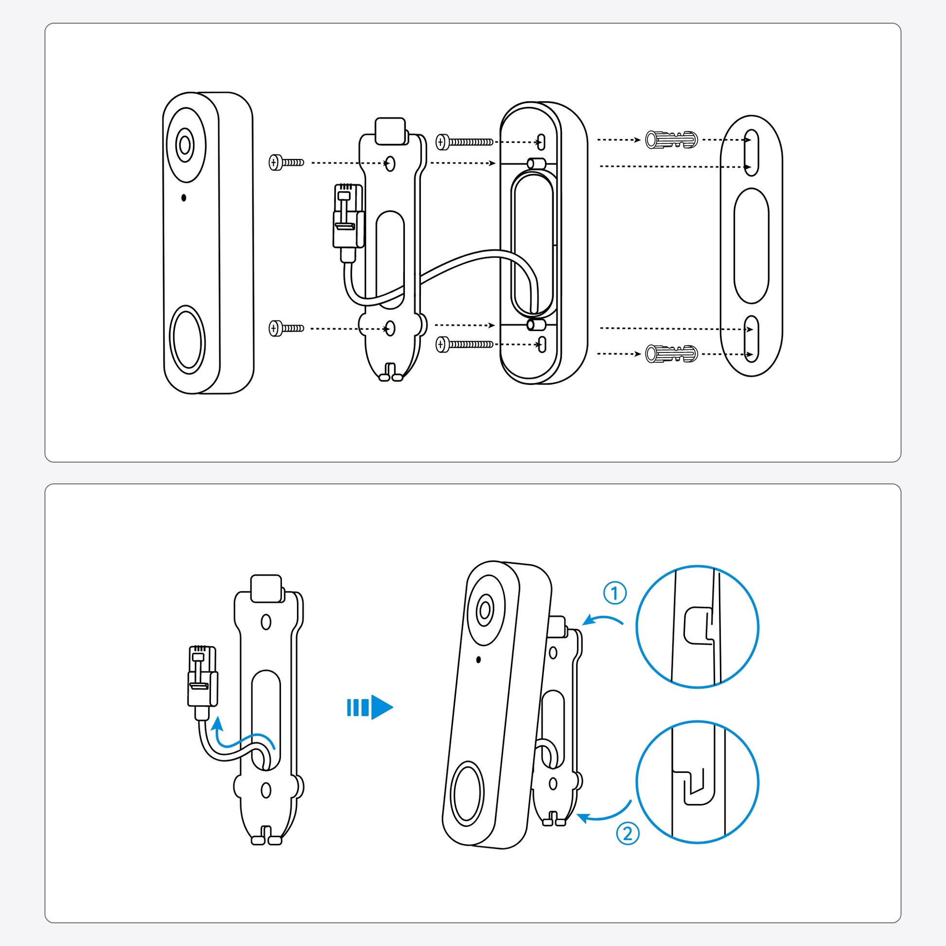Reolink D340P Video-Türklingel – 5 MP, 2560×1920, 134°/97°, IR, PoE, IP65