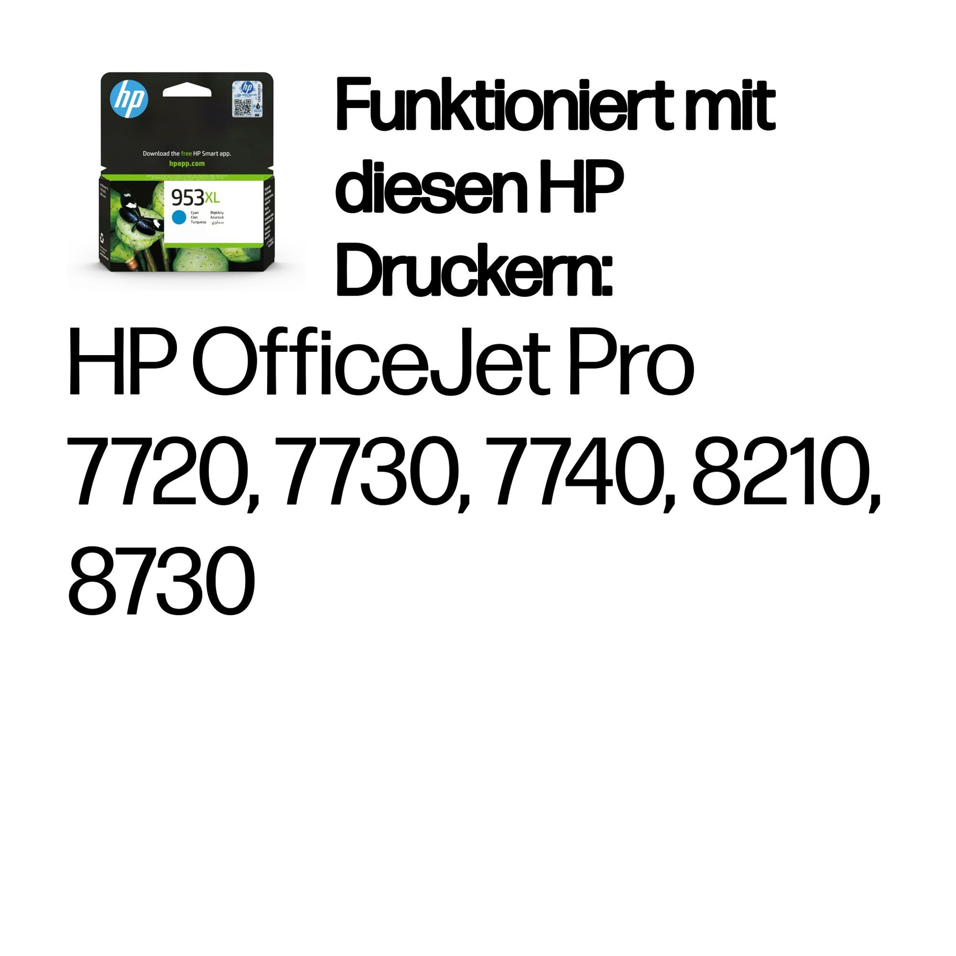 HP Tintenpatrone 953XL, Cyan, XL – für HP-Modelle und andere