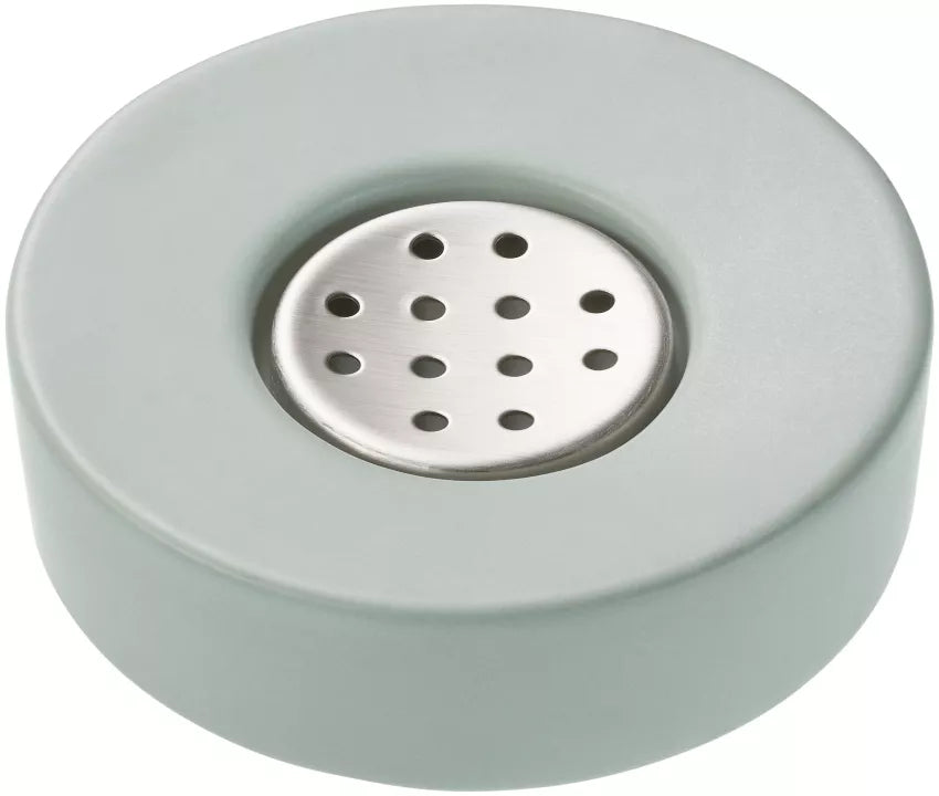 Diaqua Seifenschale Zylo – Keramik, Ø12×4,2 cm, Salbei