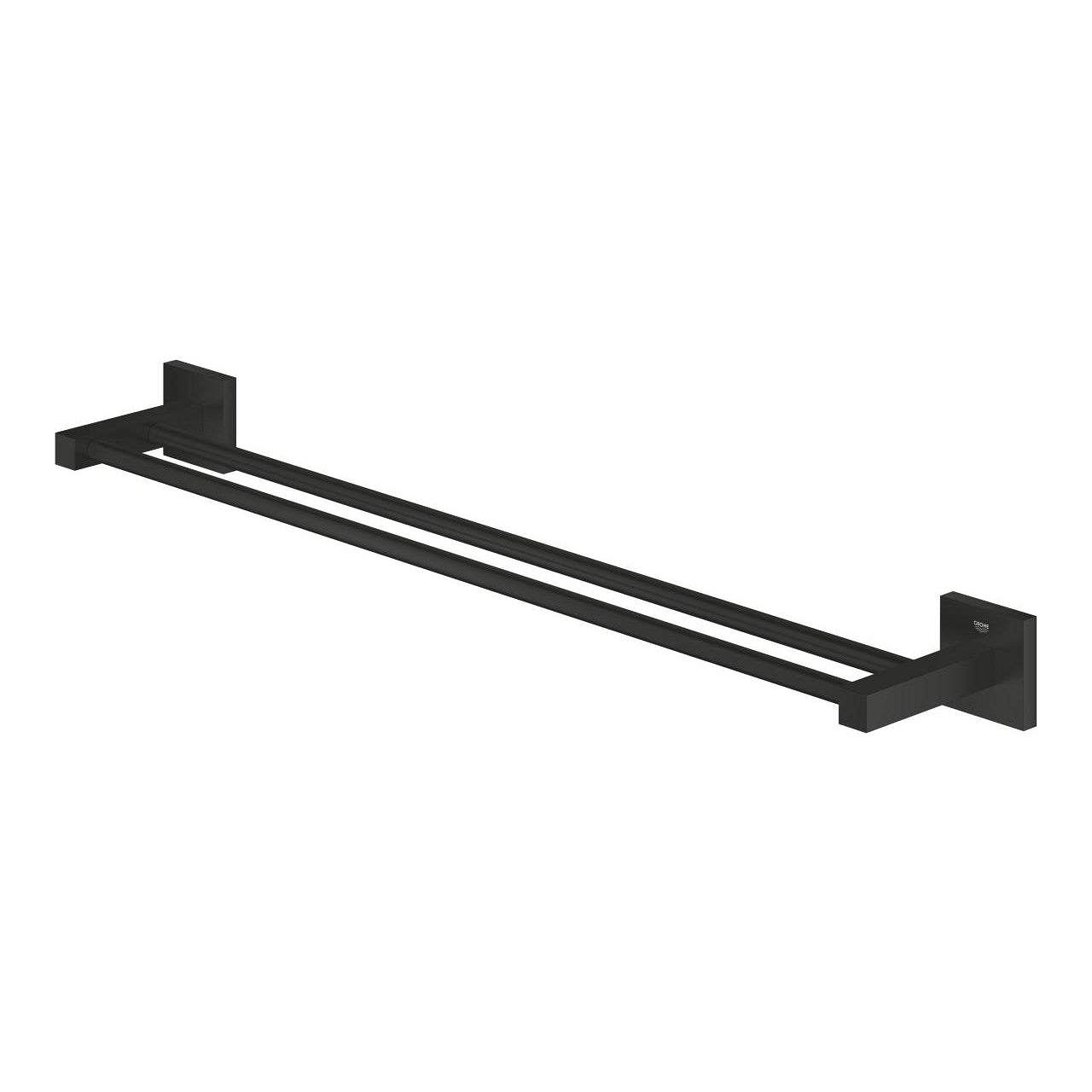 GROHE Handtuchhalter Start Cube (doppelt) – 65,4×33,3 cm, Metall, zum Schrauben, Schwarz