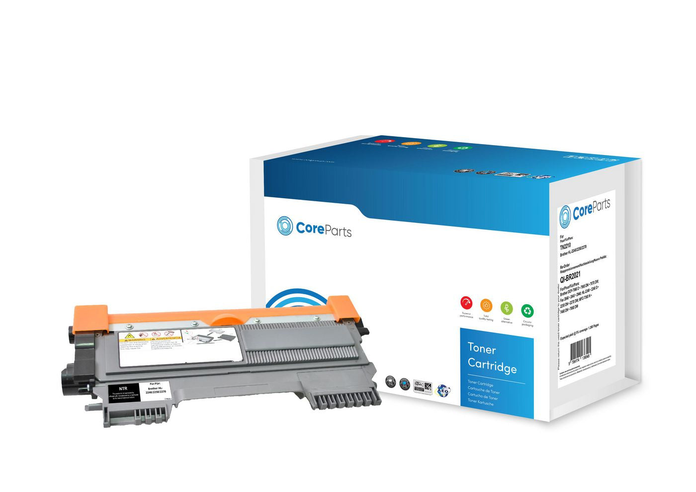 CoreParts TN2210 (APTBTN2210E) Schwarzer Toner – Kompatibel – 1'200 Seiten – für Brother HL-2240/2250/2270
