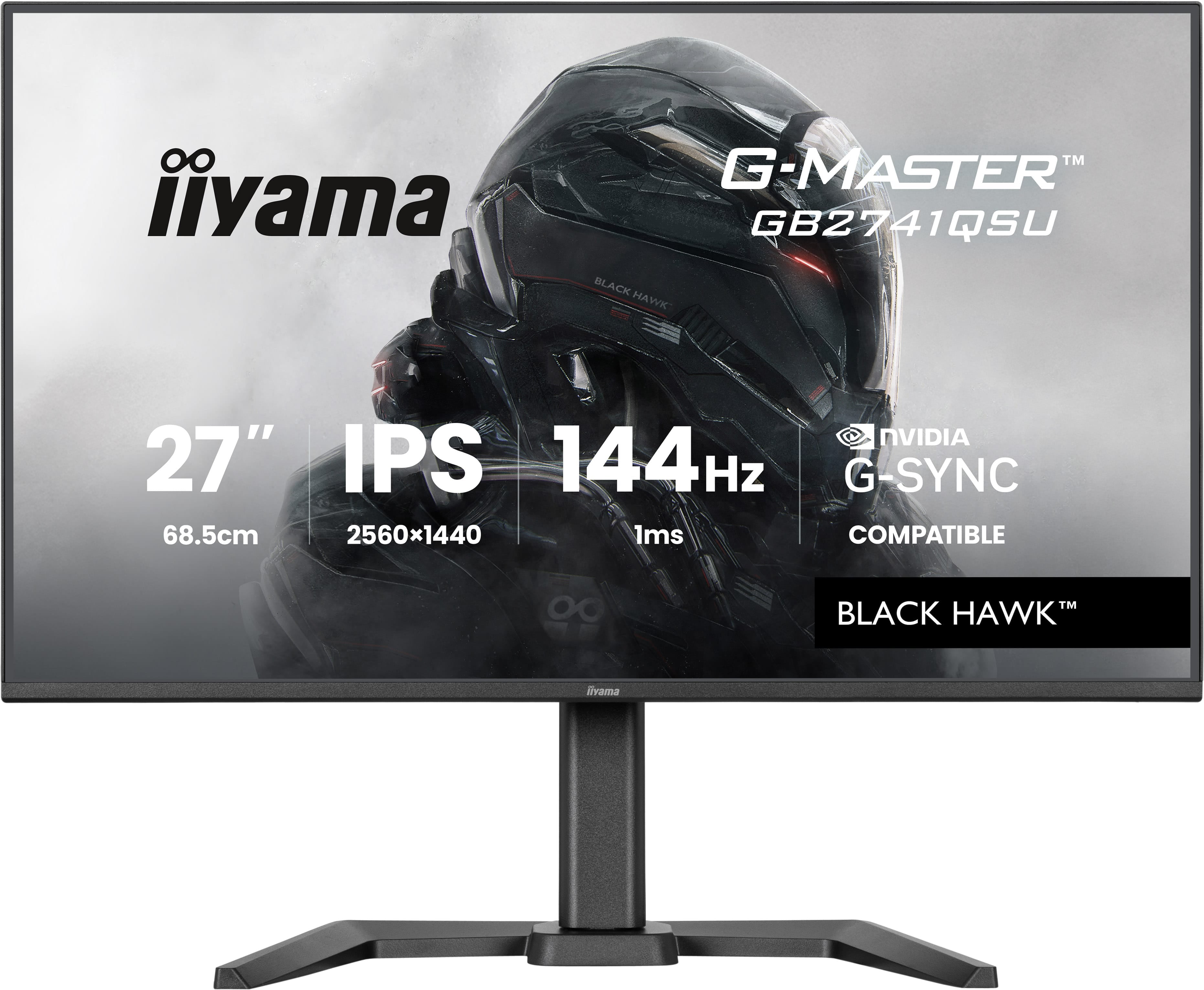 iiyama GB2741QSU-B1 – Monitor, 27", 2560 × 1440 (WQHD), IPS, 144 Hz
