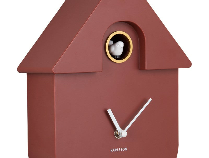 Karlsson Kuckucksuhr – 21,5 × 41 × 8,5 cm, rot, Kunststoff