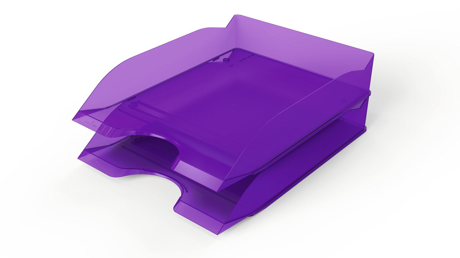 Durable Basic – Briefkorb für A4/C4, Kunststoff, violett transparent, 253 × 337 × 63 mm