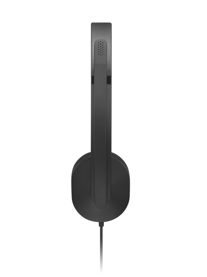 Lenovo Voip Headset 5000 Verkabeltes Office-Headset – On-Ear, Stereo, Kabel, USB-C, Schwarz