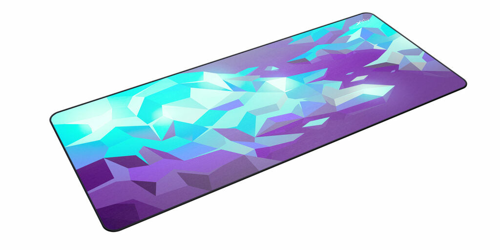 CHERRY XTRFY GP5 Litus XL – Gaming-Mauspad – Blau, Gestickte Kanten, Anti-Rutsch-Basis
