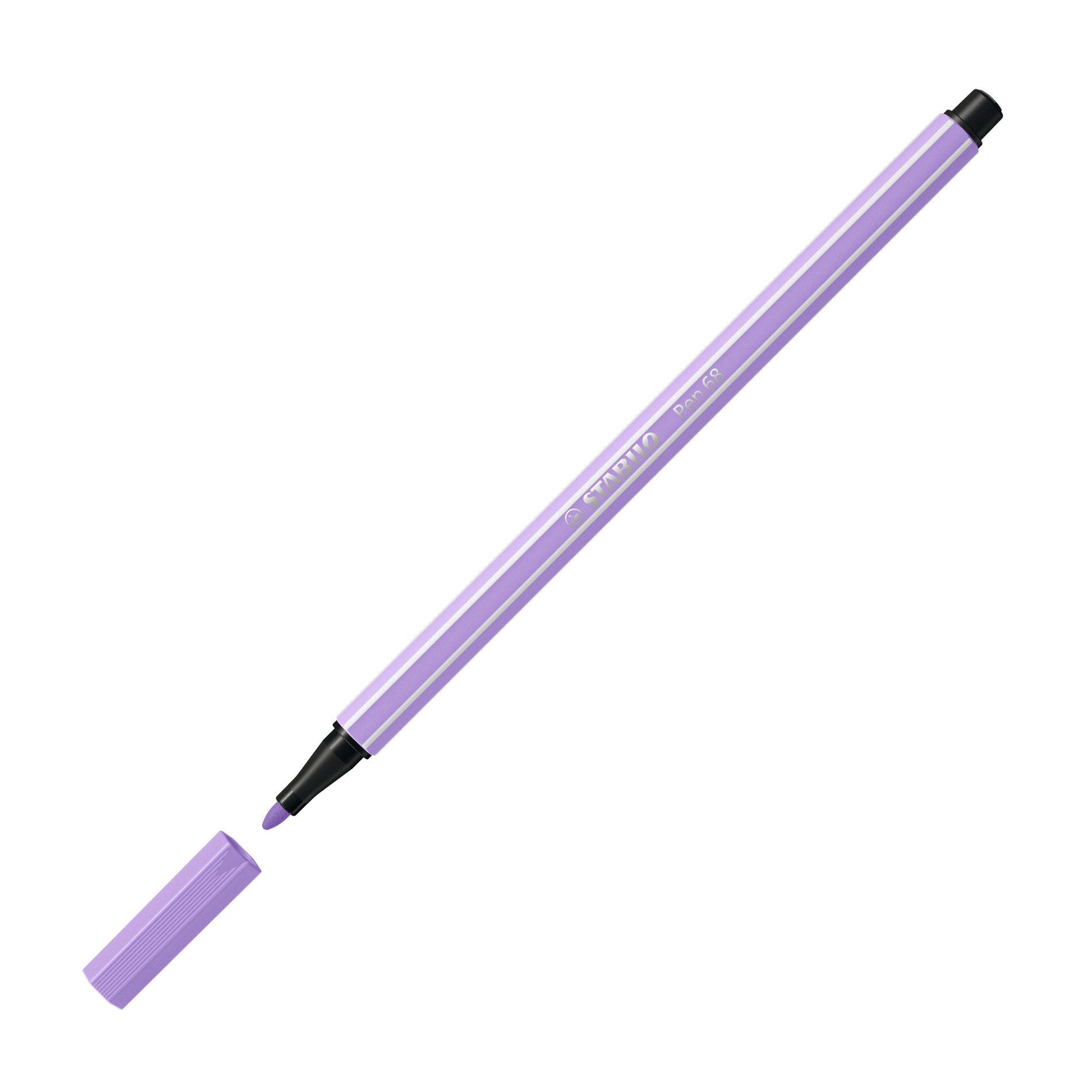 STABILO Pen 68 Filzstift – Rundspitze, 1 mm, wasservermalbar, Lila