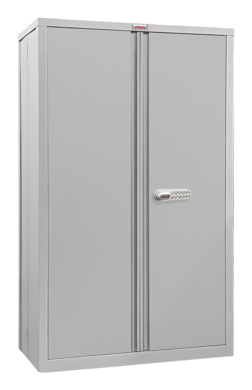 Phoenix Safe Co. SCF1491GGE – Aktenschrank, 3 Tablare, abschliessbar, Stahl, 915 × 370 × 1400 mm, hellgrau