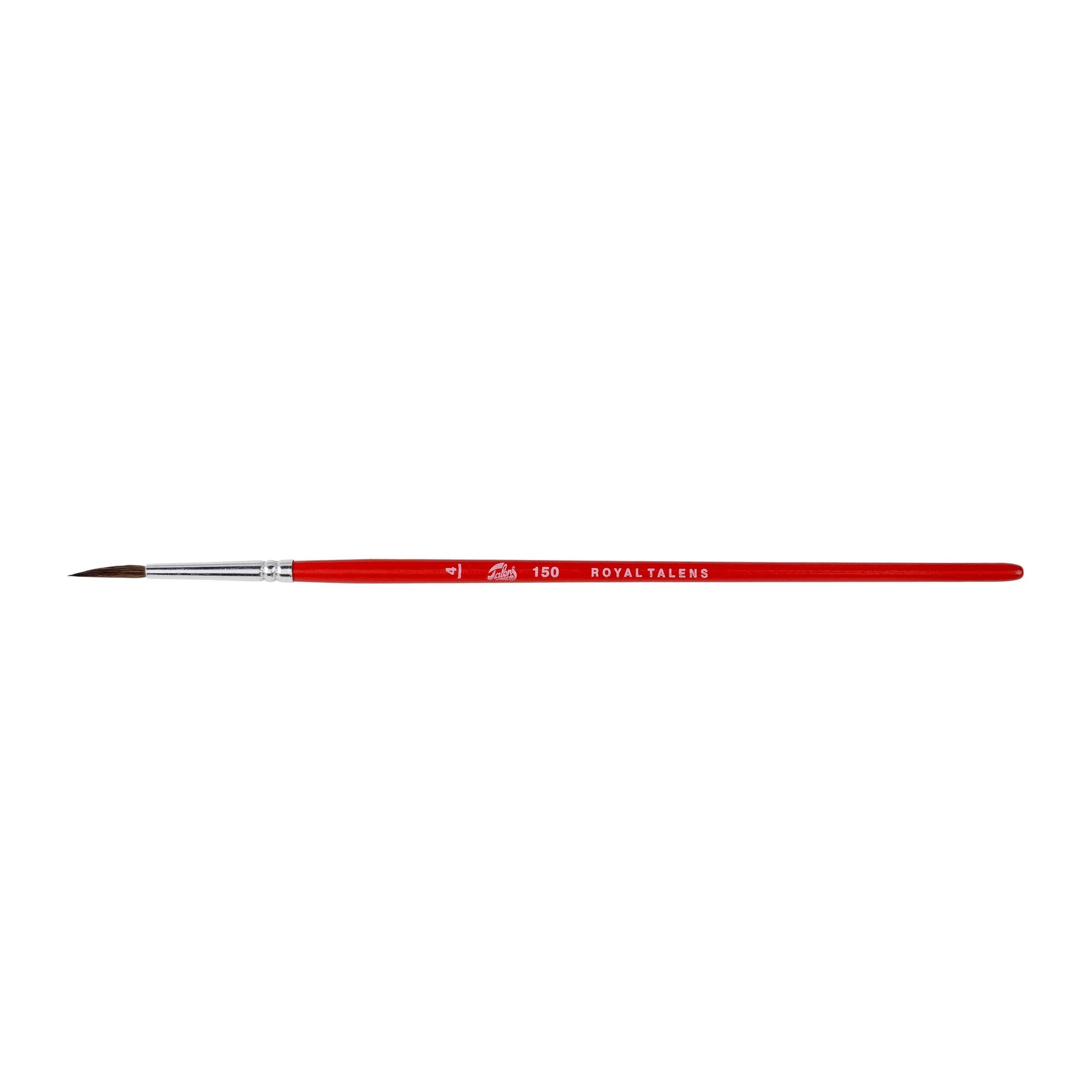 Talens Aquarellpinsel – rund, Holzstiel, Länge 180 mm, Grösse 4, FSC-zertifiziert
