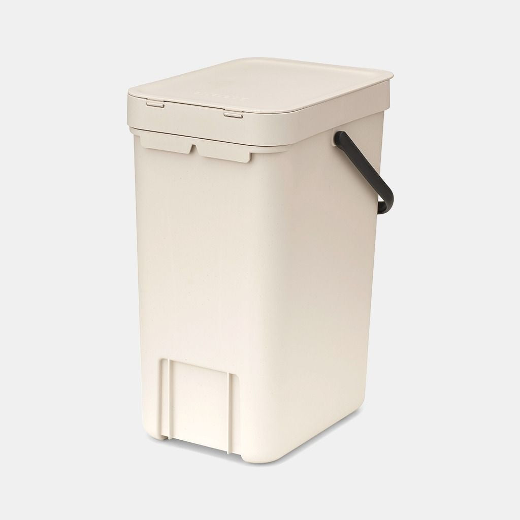 Brabantia Recyclingbox – 12 l – Kunststoff, rechteckig – Beige