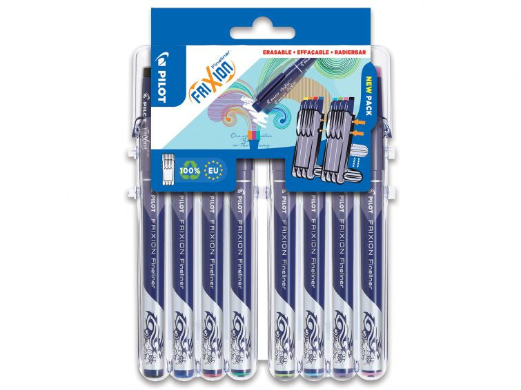 Pilot FriXion Set2Go Fineliner – 8er-Set 1,3 mm – 8 Farben, sortiert