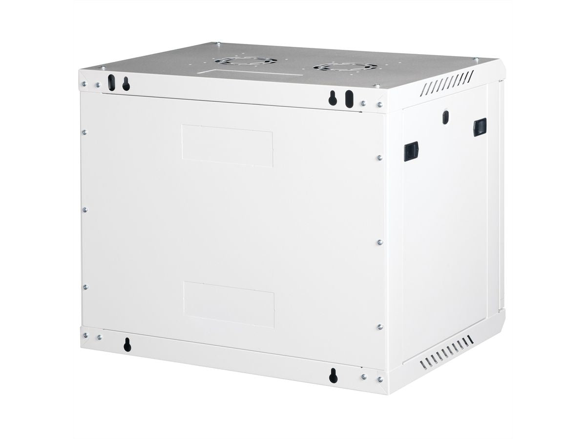 ROLINE Basic Plus – 19" Wandverteiler 9U, IP20, abschliessbar, 600 × 450 × 512 mm, lichtgrau, Stahl