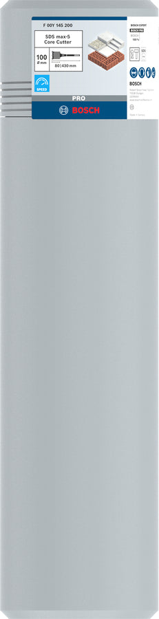 Bosch Professional – Hohlbohrkrone, SDS max-9, 100 mm × 80 mm × 300 mm