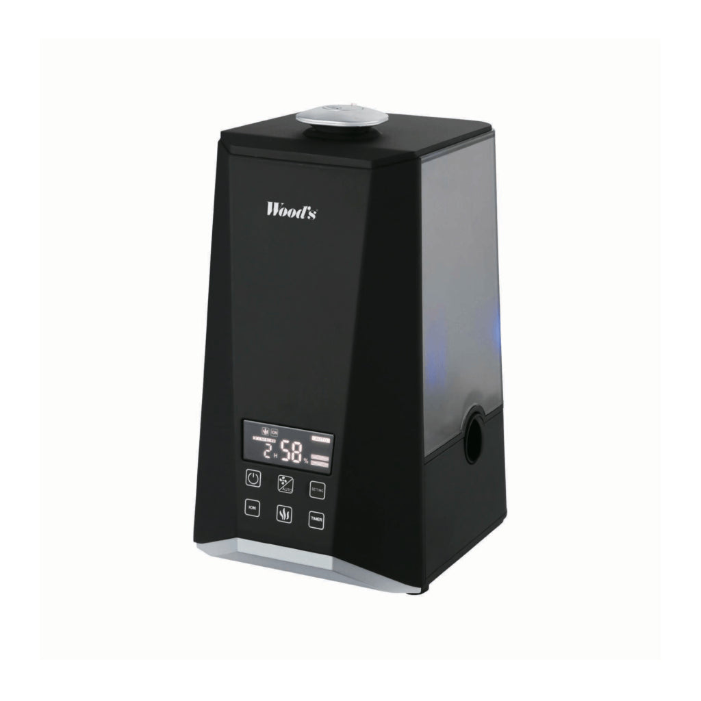 Wood's Luftbefeuchter WHU600 – Ultraschall, 300 ml/h, 5,5 l Tank, bis 50 m², Hygrostat